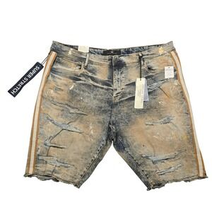 Jordan Craig Shorts Mens 44 Super Stretch Distressed‎ Denim Legacy Edition